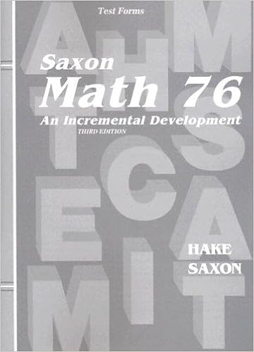 Saxon Math 7 6 Home School Tests Hake Stephen 9781565771574 Books
