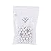NBEADS 100 Pcs 10mm White Polymer Clay Clear Gemstones Cubic Zirconia CZ Stones Pave Micro Setting Disco Ball Spacer Beads, Round Bracelet Connector Charms Beads for Jewelry Making