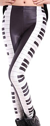 BlingZoe Women's Yoga Pants Geometric Stretch Tights Leggings Paino M