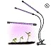 18W Plant Grow Light, Auto On & Auto Off Dual Head Grow Lamp, 3/9/12H Timer, Dimmable 5 Levels Adjustable 360 Degree Flexible Gooseneck for Indoor Plants [UL Listed, 2018 Upgraded]