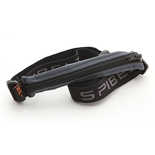 SPIbelt Running Belt: Original - No-Bounce Running Belt for Runners, Athletes and Adventurers (Anthracite with Black Zipper, 24