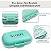 SYOSIN Portable Pill Organizer, 8 Compartments Travel Pill Organizer Daily Pill Case, Moisture Proof Small Pill Box to Hold Vitamins, Cod Liver Oil, Supplements (Blue)