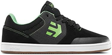 Etnies Shoes Kids Unisex-Kids Marana Skate Shoe, Black/Lime, 1.5C Medium US Big Kid
