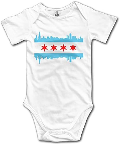 Chicago City Flag Buildings Skyline Funny Baby Onesies Infant Clothes