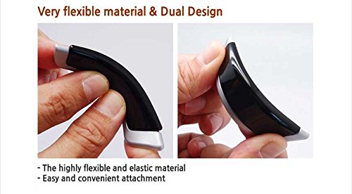 STATUS 4Pcs Soft Door Edge Guards Bumper Protector Trim Guard Sticker Molding for Motors Auto Vehicle (Silver)