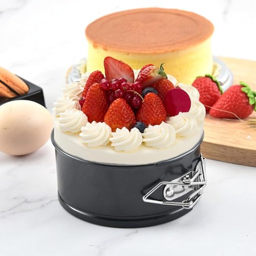 xocome Baking Pans - Set of 3 Round Cake Pans - 4/7/9 Inch - Non-Stick and Leak Proof Coating - Great for Baking Cheesecakes