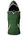 H2H Men's Casual Hoodie Tank Tops Sleeveless Shirts Gym Workout with Pockets