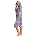 Softies Ultra Soft Marshmallow Hooded Lounger (Black, S/M)