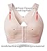 DeepTwist Women's Post-Surgical Front Closure Sports Bra Adjustable Wide Strap Racerback Support Bra, SZ83288-Beige-L