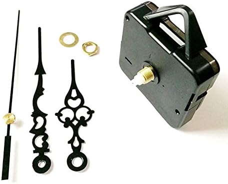 Uspeedy Wall Clock Movement Mechanism, Quartz DIY Wall Clock Movement Mechanisms Battery Powered DIY Repair Parts Replacement (Black 2)