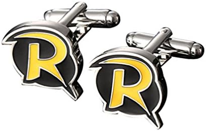 Men's Batman Robin Cufflinks Yellow Black Wedding Gift