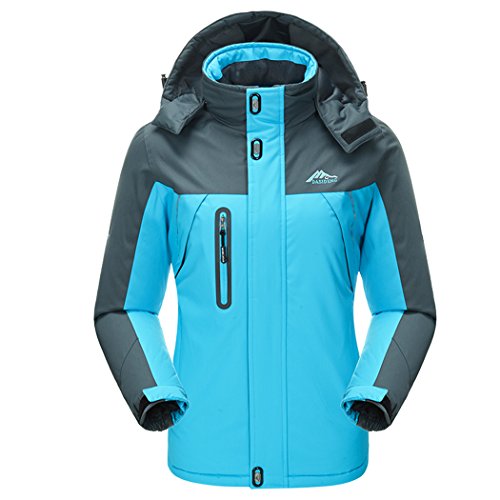 Modern Fantasy Womens Breathable Windproof Fleece Outdoor Sport Jackets Light Blue Size US M