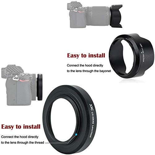 JJC Set of 3Pieces Lens Hood Shade for NIKKOR Z DX 50-250mm f/4.5-6.3 VR lens & NIKKOR Z DX 16-50mm f/3.5-6.3 VR Lens on Nikon Z50 Camera - Image 4