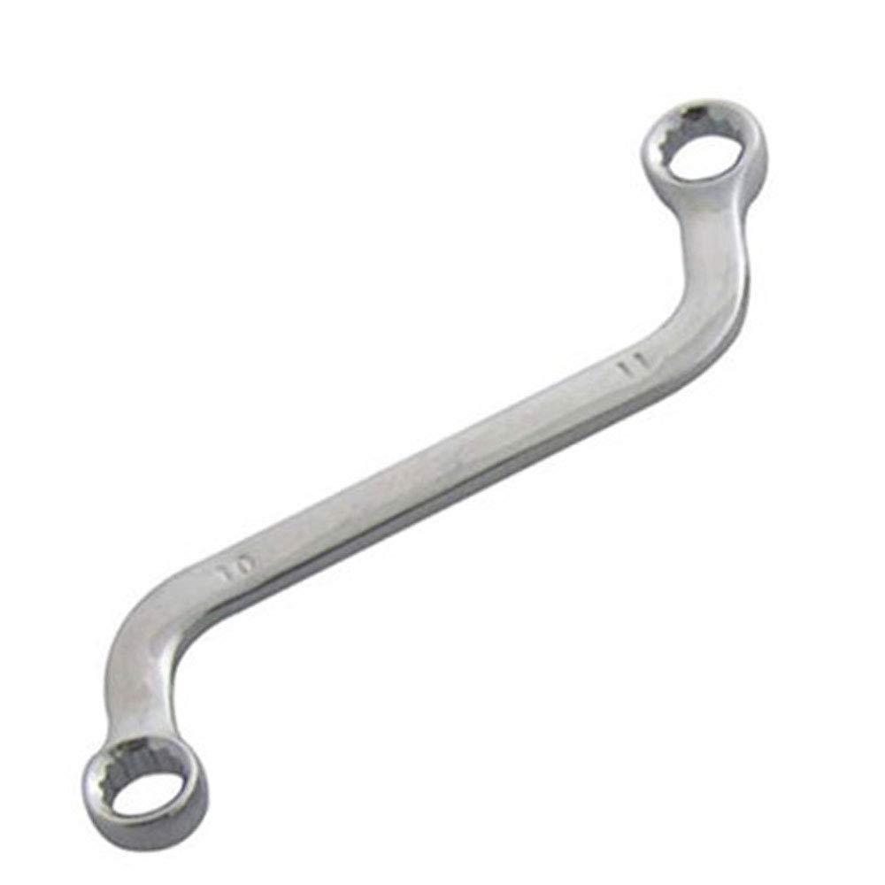 Double Ring Spanner Long Wrench 8-22 mm CV Steel S Shape C-Shape Offset Ratchet Wrench Curved Wrench