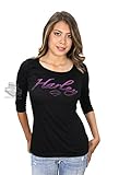 Harley-Davidson Womens Blinding Light B&S Tulip Back Black 3/4-Sleeve T-Shirt - MD