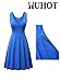 HUHOT Little Black Dresses for Women Funeral Cotton Dress for Women Tank Dress Sleeveless V Neck Summer Dress with Pockets Midi Flared Sun Dress