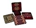 Jane Austen Novels Coaster Set - Cork Back Coasters (Set of 4, Holder Included)