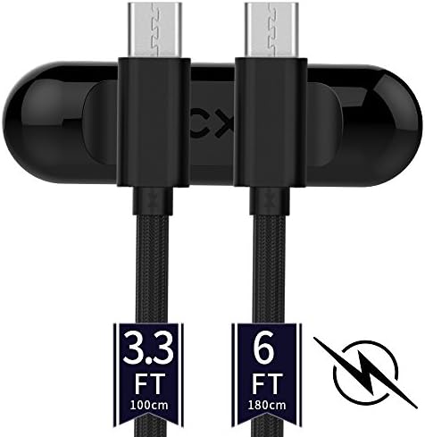 Micro USB Cable, VICXXO 3ft, 6ft Extra Long Micro USB to USB 2.0 Cable, A Male to Micro B Charge and Sync Cord, binder for Android/Samsung/Windows/MP3/Camera and other Device (Black)