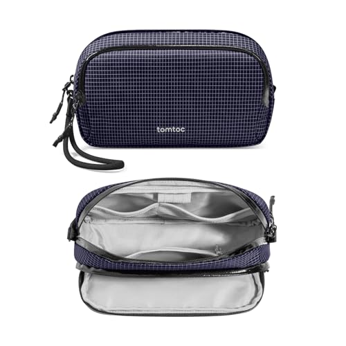 tomtoc Kabeltasche Zubehörtasche, Reise EDC Elektronik Organizer Tasche Kabelorganizer Tech Pouch Bag für Laptop Zubehör, Powerbank, Ladekabel, Ladest