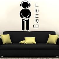 Gamer Wall Decal Video Game Vinyl Sticker Decals Game Controllers Game Boy Room Decor Bedroom Men Gift Nursery Dorm Gamer Gifts Decor ZX10