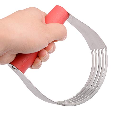 MUZOCT Dough Blender Pastry Cutter Professional Flour Mixer with Stainless Steel Blades for Pasta, Pie Crust and Cake - Thumbnail 4