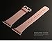 iSank Apple Watch Band, Premium Leather Replacement Strap Wrist Band [Come with Rose Gold Modern Buckle and Metal Clasp] for Apple Watch & Sport & Edition 38mm-Pink
