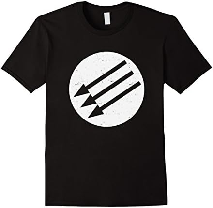Men's Distressed Anti-fascist Circle Large Black