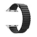 MJSWB Compatible for Apple Watch Band 42mm 38mm 44mm 40mm Series 4/3/2/1,Strong Magnetic Leather Loop Strap Wristband for iWatch