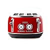 Haden-Jersey-Toasters-4-Slice-Toaster-Red-CD40 Haden Jersey Red Toaster 4 Slice – Electric Stainless Steel Toaster - Reheat and Defrost Functions - Self Center…