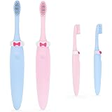 Kids Toddler Child Baby Silicone Toothbrush, 100% Food Grade Silicone, BPA Free, Boys and Girls Extra Soft Lovely Silicon Bri