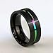 LOVERSRING Couple Ring Bridal Set His Hers Women Black Gold Plated CZ Men Tungsten carbide Wedding Ring Band Set