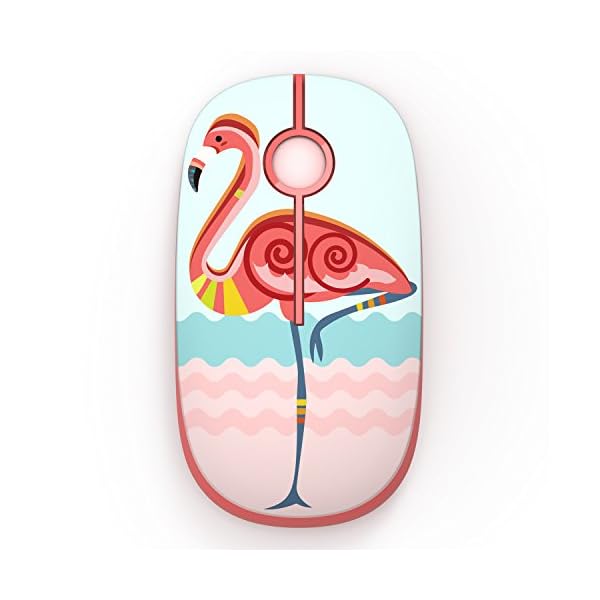 Wireless-Mouse-Jelly-Comb-MS001-24G-Computer-Mice-with-Nano-Receiver-for-PCDesktopLaptop-with-USB-ports-and-WindowsMacLinux-Silent-Smooth-Basic-Design-Flamingo Wireless Mouse, Jelly Comb MS001 2.4G Computer Mice with Nano Receiver for PC/Desktop/Laptop (with USB ports) and…