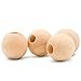 Wooden Beads (25mm) 1 Inch with 3/16 Inch Hole Pack of 50 Unfinished Wooden Bead Supplies Easily Threads, Smooth Natural Finish Paint and Stain by Woodpeckers