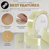 G4GADGET 3 Pack Clear Cello Tape 24mm 45 Micron Packaging Tape view 3