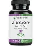 Milk Thistle Capsules Liver Cleanse Supplement - 175 mg Milk Thistle Extract with Silymarin - Made in USA - Liver Support, Liver Cleanse, Immune System, Antioxidants, Weight Loss & Detox