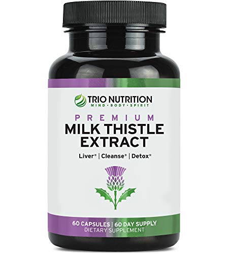 Milk Thistle Capsules Liver Cleanse Supplement - 175 mg Milk Thistle Extract with Silymarin - Made in USA - Liver Support, Liver Cleanse, Immune System, Antioxidants, Weight Loss & Detox