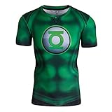 Green Lantern 3D Print Compression T Shirt Tops Mens Marvel Comics T-Shirt (L)
