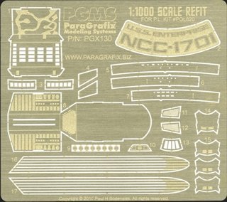 Refit Enterprise NCC-1701 (1:1000 Scale) Model Kit Photoetch Set