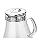Artcome 65 Oz Large Heat Resistant Water Carafe with Stainless Steel Lid, Borosilicate Glass Beverage Pitcher with Lid