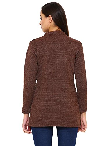 matelco women's full buttoned band collar cardigan/coat