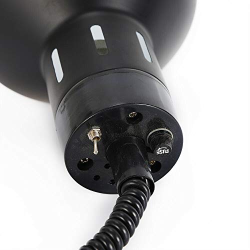 Food Warmer Lamp, 220V 250W Commercial Food Heat Lamp Warmer for Buffet Food Court Restaurant - Black (US Shipping) - Thumbnail 4
