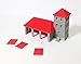 Outland Models Train Railway Country Fire Station with 3 Fire Trucks Z Scale