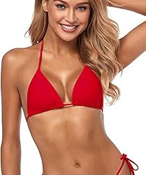 Tainehs Women's Sexy Halter Bikini Top String Micro