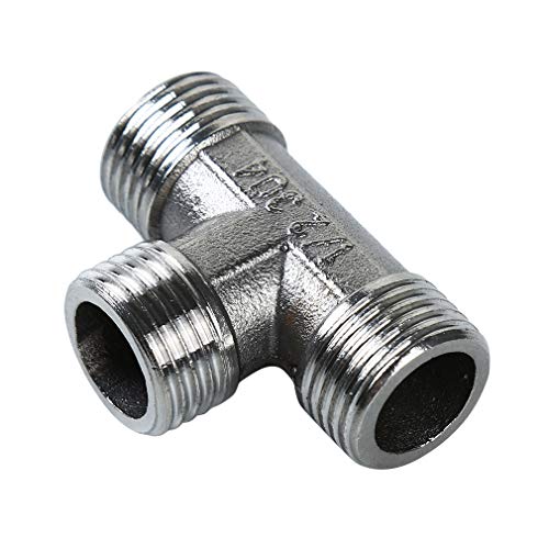 lehao397 3 Way Diverter Water Pipe Tee T Shape Adapter Connector for Angle Valve Hose, Bath Shower Arm Fittings,2# - Thumbnail 7