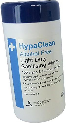 HypaClean Light Duty Sanitising/Hand and Surface Wipes - Drum of 150 by HypaClean