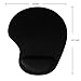 Ergonomic Mouse Pad with Wrist Support - Leadpo [Upgraded Version] Large Black Silicone Gel Wrist Support Mouse Pad Mat for Laptop Desktop - Non-slip Rubber Base (25 x 22cm)