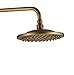 Traditional Antique Brass Finish Rain Style Showerhead Solid Brass Waterfall Shower Head
