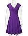 Lotusmile Sundress, Women's Wear to Work Pleated Bodycon Dress,(Medium Purple)