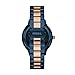 Fossil Q Women's Gen 3 Venture Two-Tone Stainless Steel Smartwatch, Color: Rose Gold-Tone, Blue (Model: FTW6002)