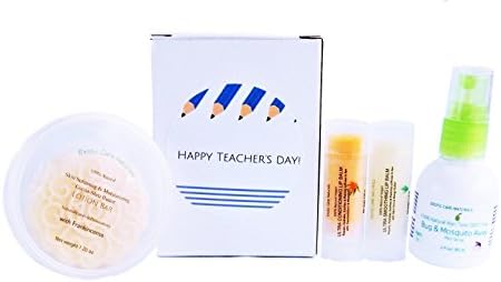 Natural Bath and Body Care Gift Sets for Her/Him-Teacher's Appreciation Day Gift Set Made in USA.Total 4 Items